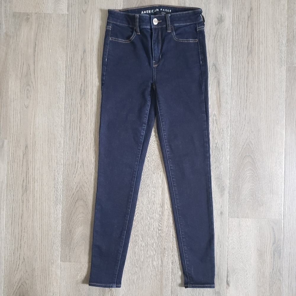 American Eagle Women's Hi-Rise Super Stretch Jeggings Size 4 Minimalist Normcore